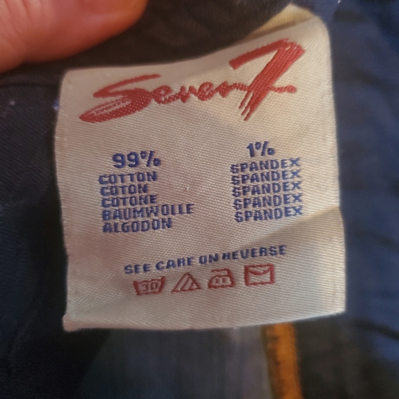 Seven 7 Premium Denim RustGold Rhinestone Embellished SZ 16 x32-33L Like New - Picture 13 of 17